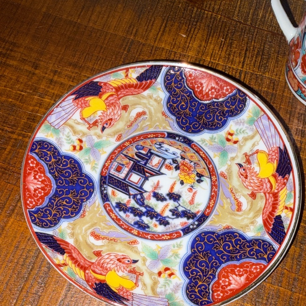 Imari Ware Japanese Porcelain Saucer And Tea Cup - Picture 3 of 7